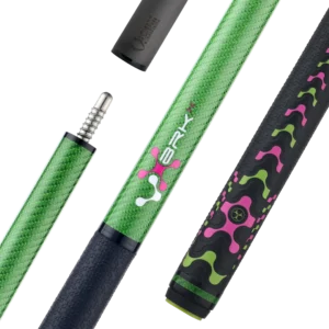 Poison VX Jump/Break Cue with Venom Carbon Fiber Shaft - Green/Pink